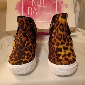 Not Rated Animal Print Wedge Sneakers